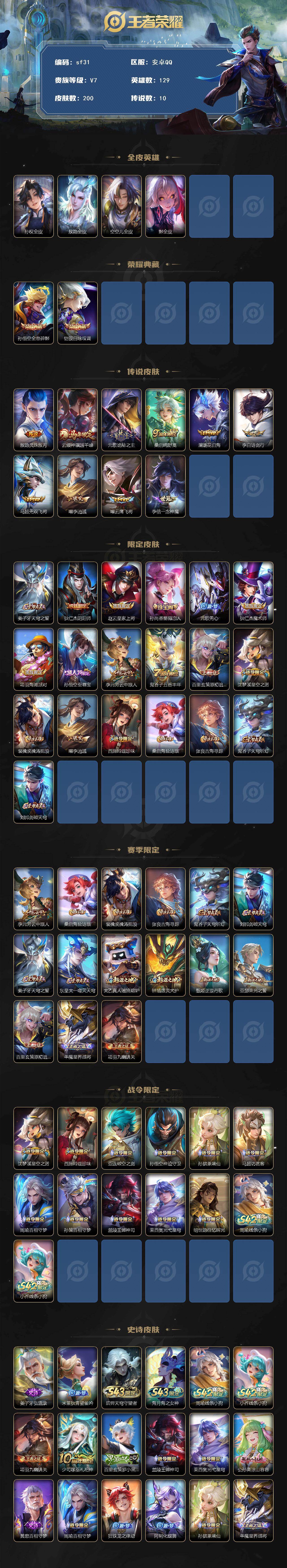 WZYYT4384617王者荣耀账号详情图2