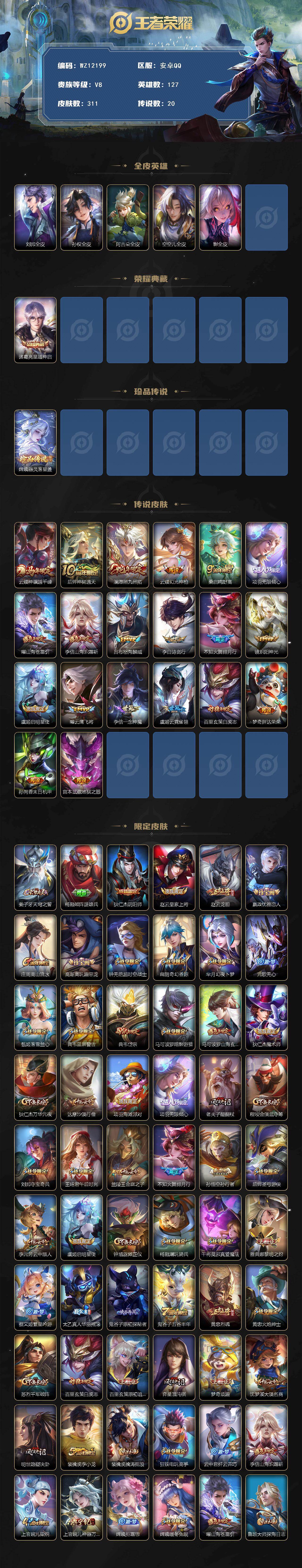 WZXS4388181王者荣耀账号详情图2