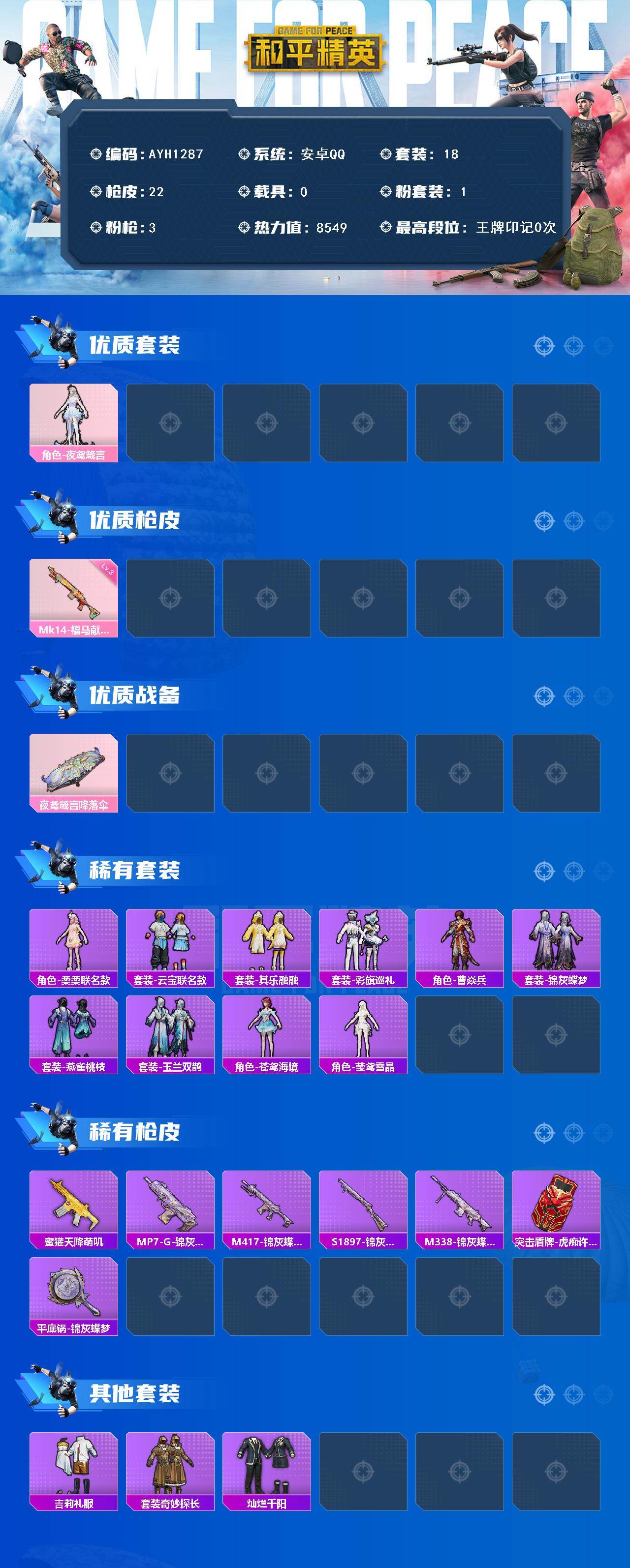 HPLE4230263和平精英账号详情图2 HPLE4230263和平精英账号详情图2