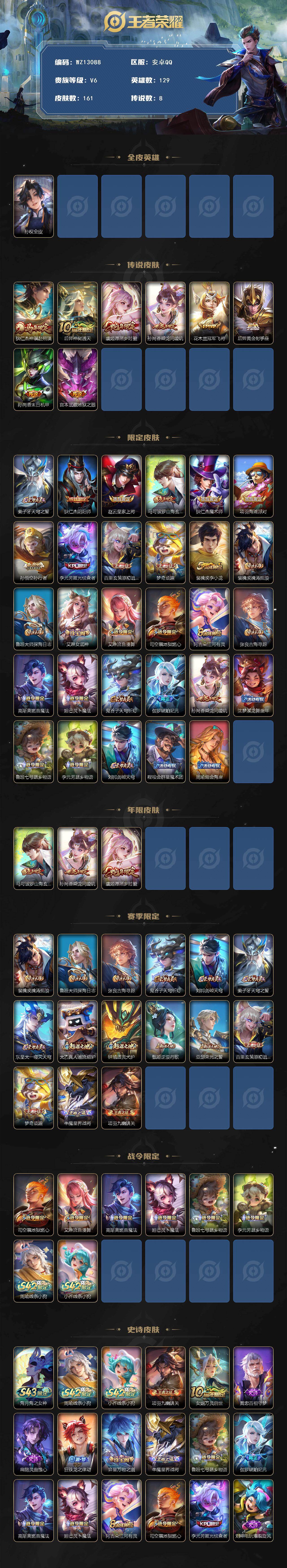 WZXS4411683王者荣耀账号详情图2