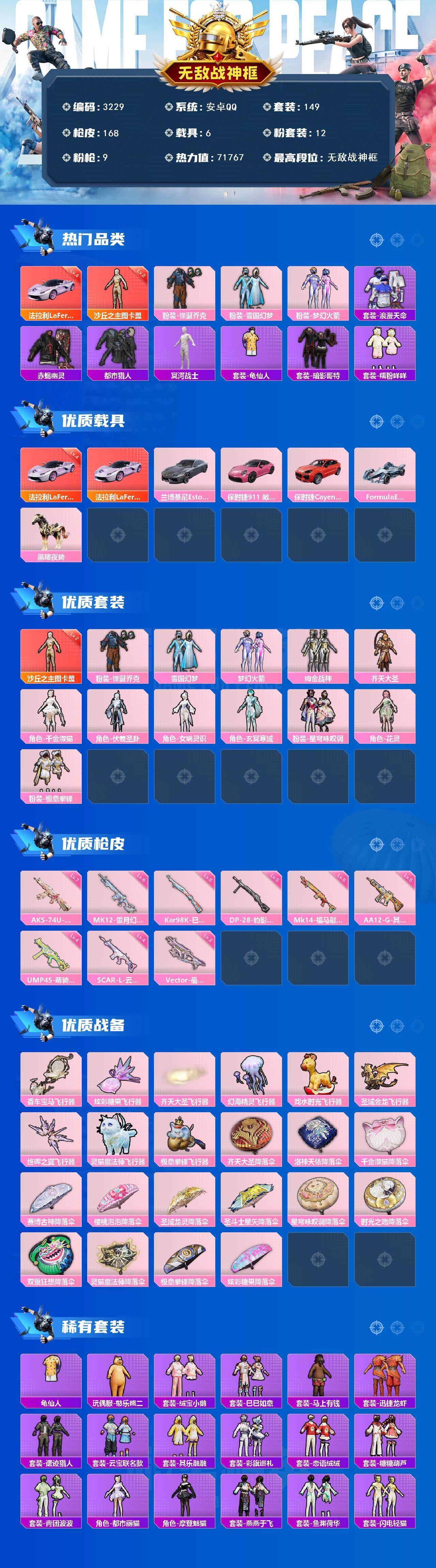 HPLX4244193和平精英账号详情图2