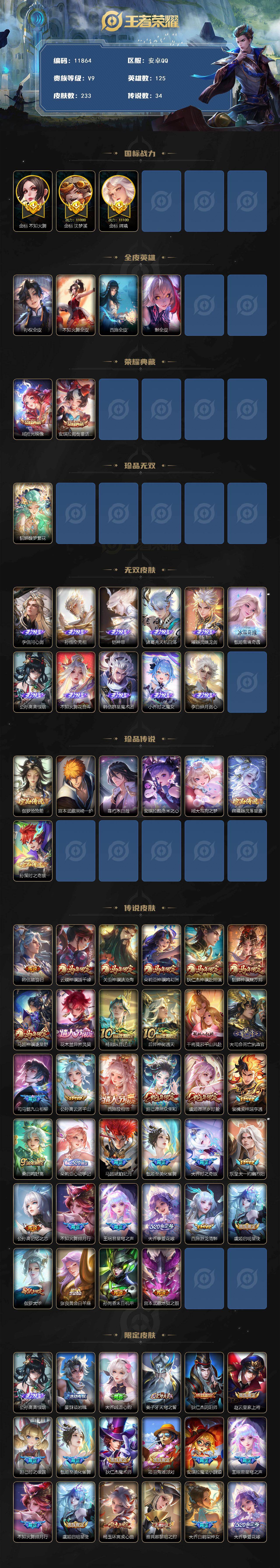 WZEY4389320王者荣耀账号详情图2 WZEY4389320王者荣耀账号详情图2
