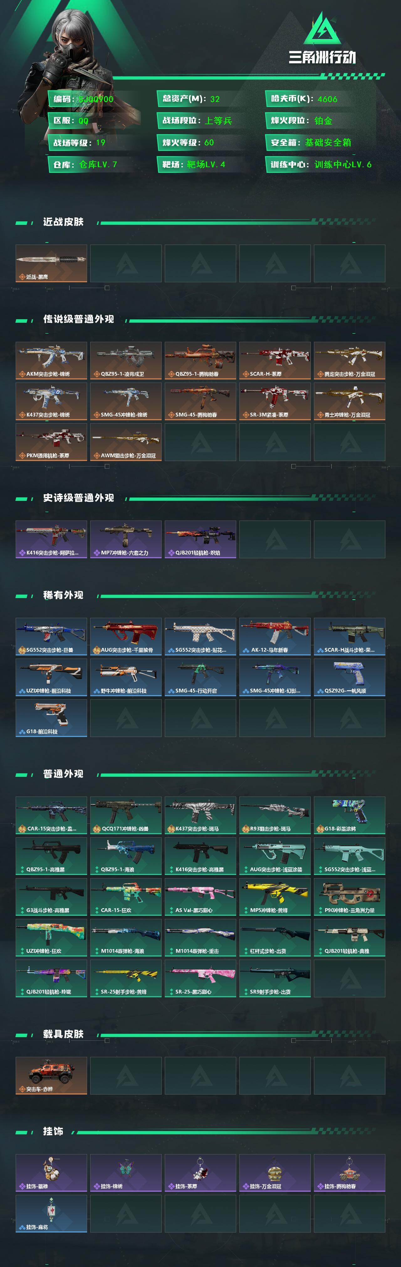 SJZEY4153062三角洲行动账号详情图2 SJZEY4153062三角洲行动账号详情图2