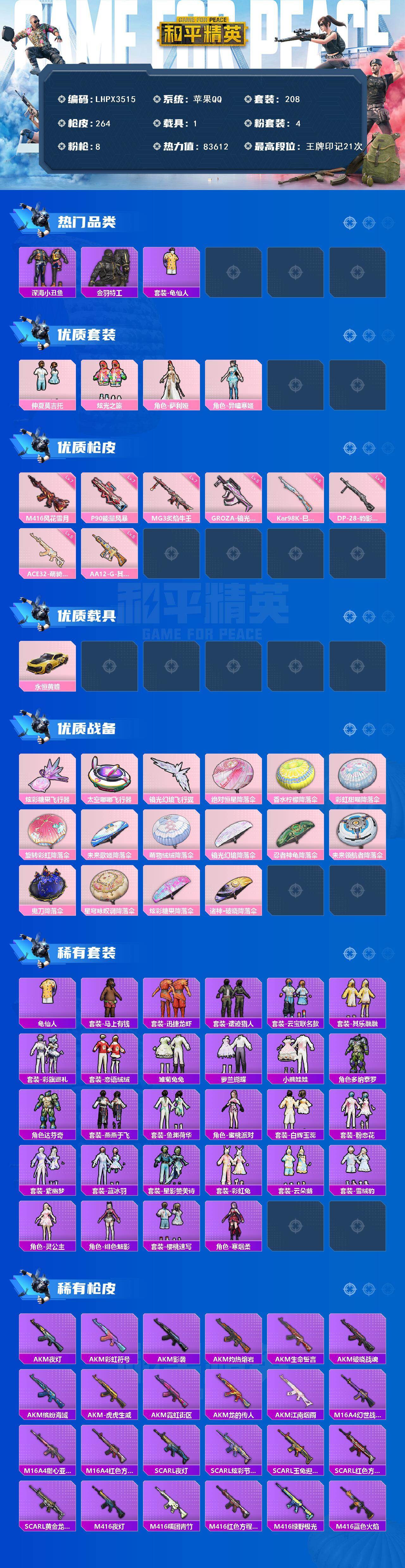 HPLX4248506和平精英账号详情图2