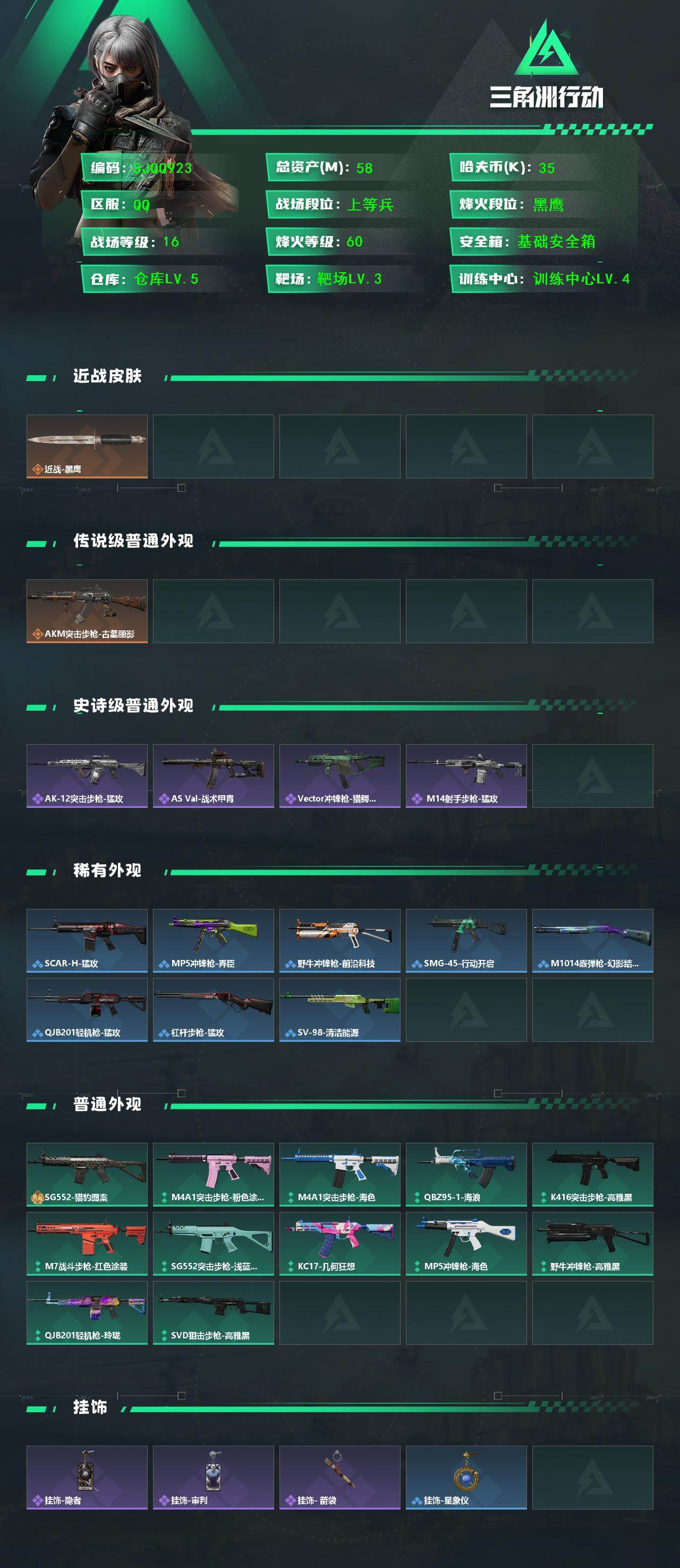 SJZEY4154111三角洲行动账号详情图2 SJZEY4154111三角洲行动账号详情图2