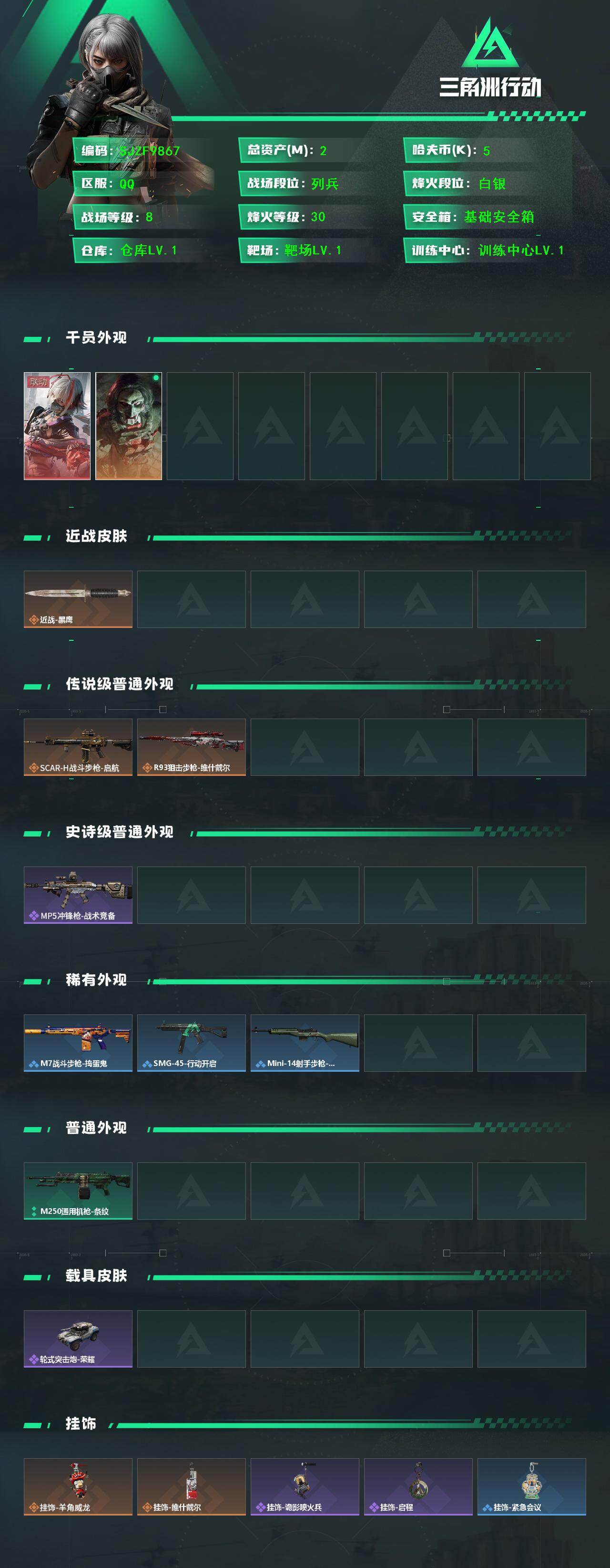 SJZEY4154169三角洲行动账号详情图2 SJZEY4154169三角洲行动账号详情图2