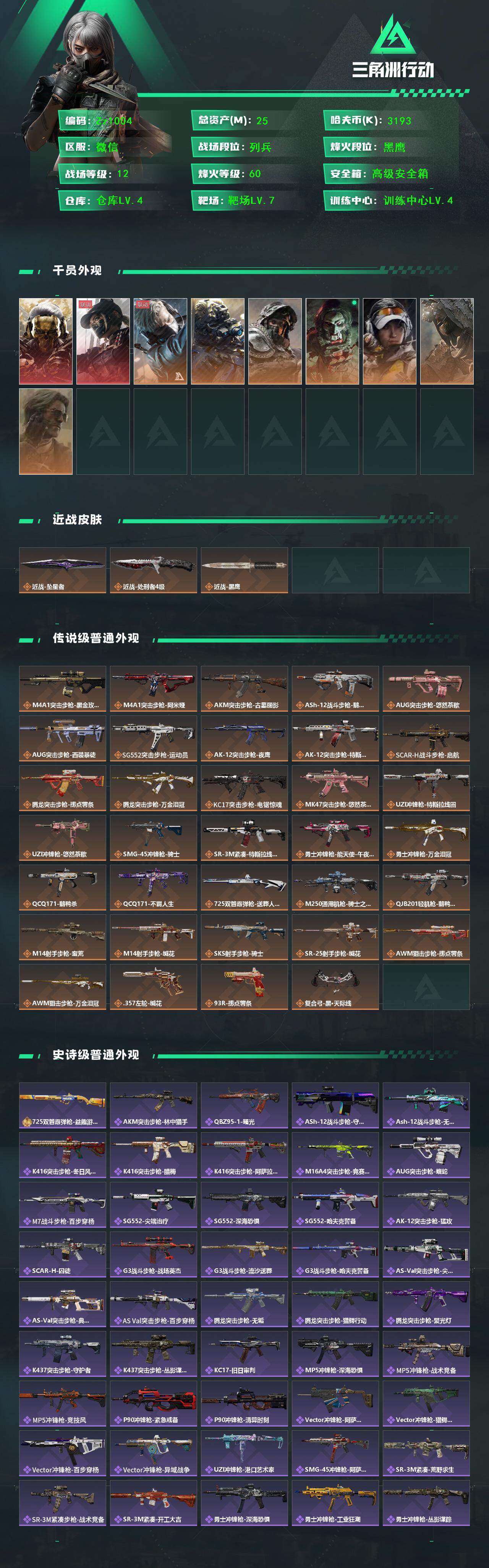 SJZYYT4156574三角洲行动账号详情图2 SJZYYT4156574三角洲行动账号详情图2