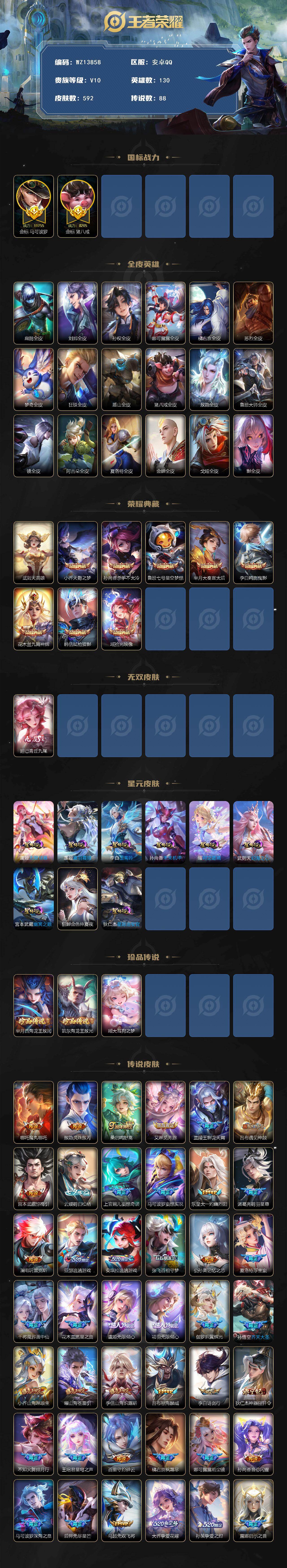 WZQM4434637王者荣耀账号详情图3