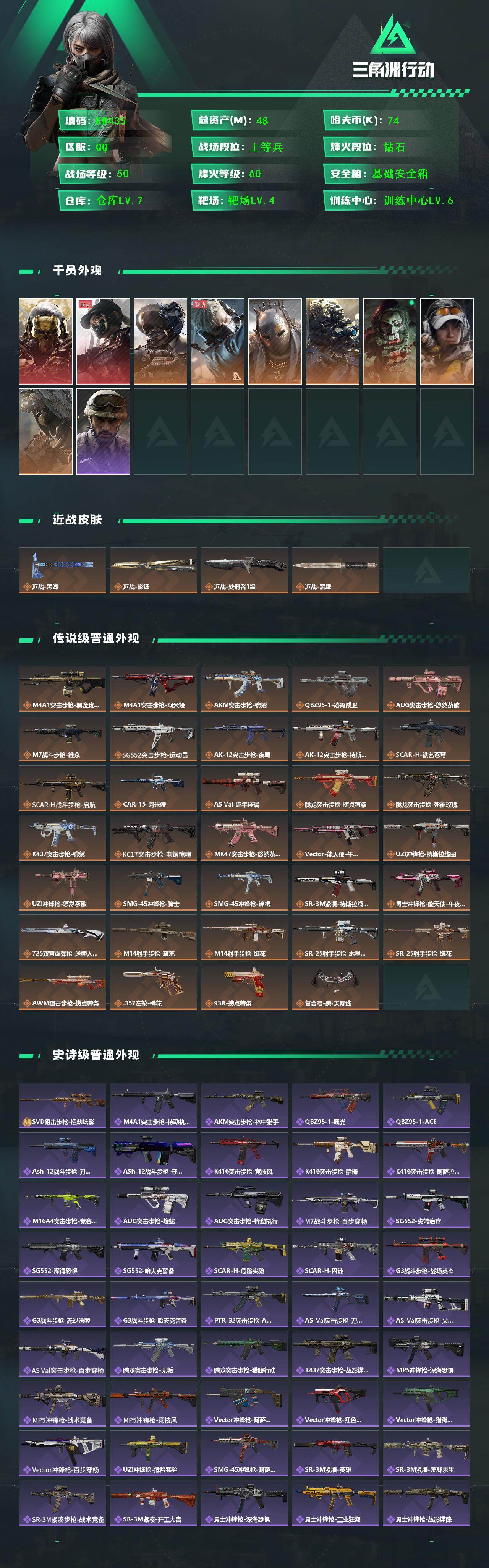 SJZEY4157620三角洲行动账号详情图3 SJZEY4157620三角洲行动账号详情图3