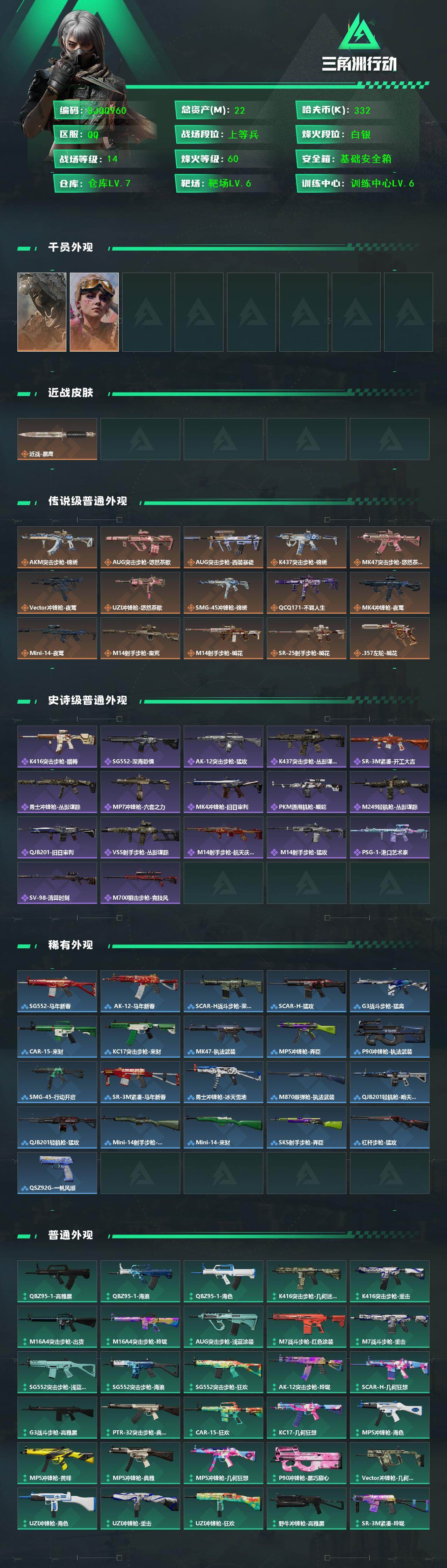 SJZEY4158036三角洲行动账号详情图2 SJZEY4158036三角洲行动账号详情图2