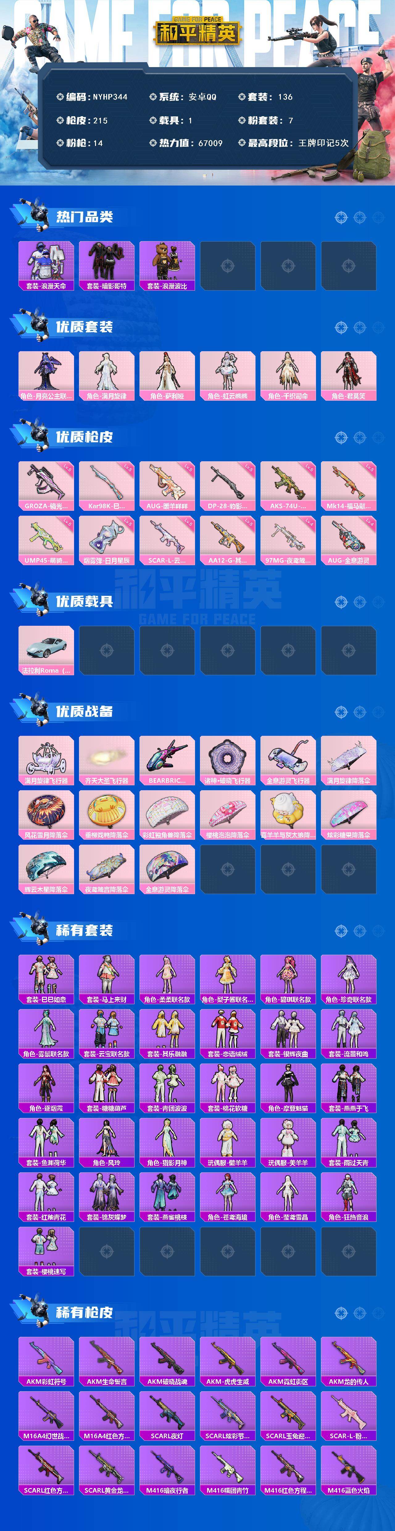 HPLX4252240和平精英账号详情图2