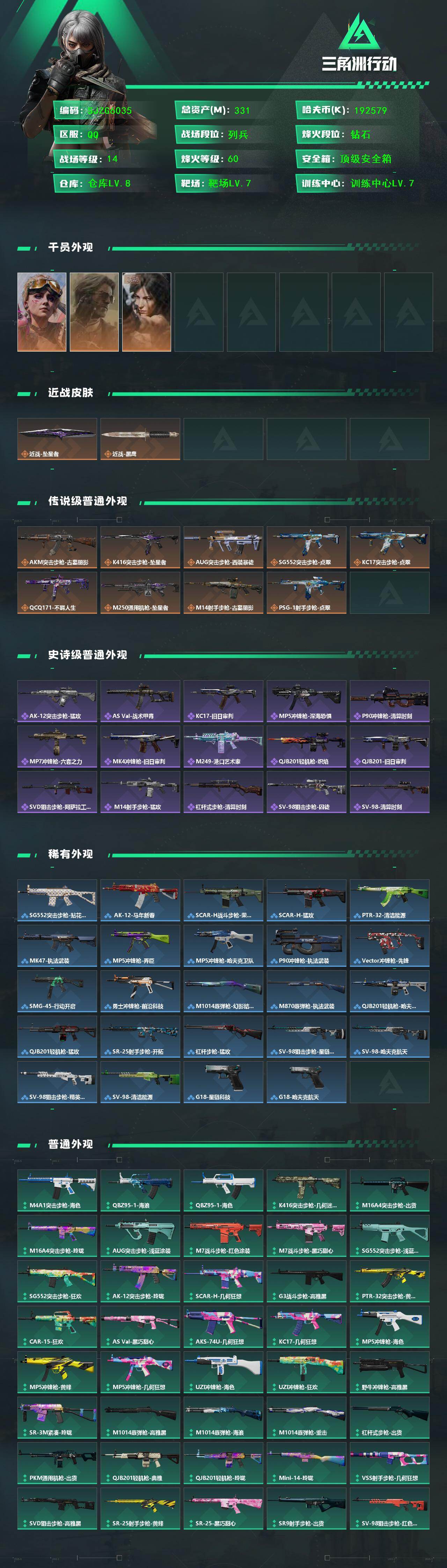 SJZEY4160096三角洲行动账号详情图2 SJZEY4160096三角洲行动账号详情图2