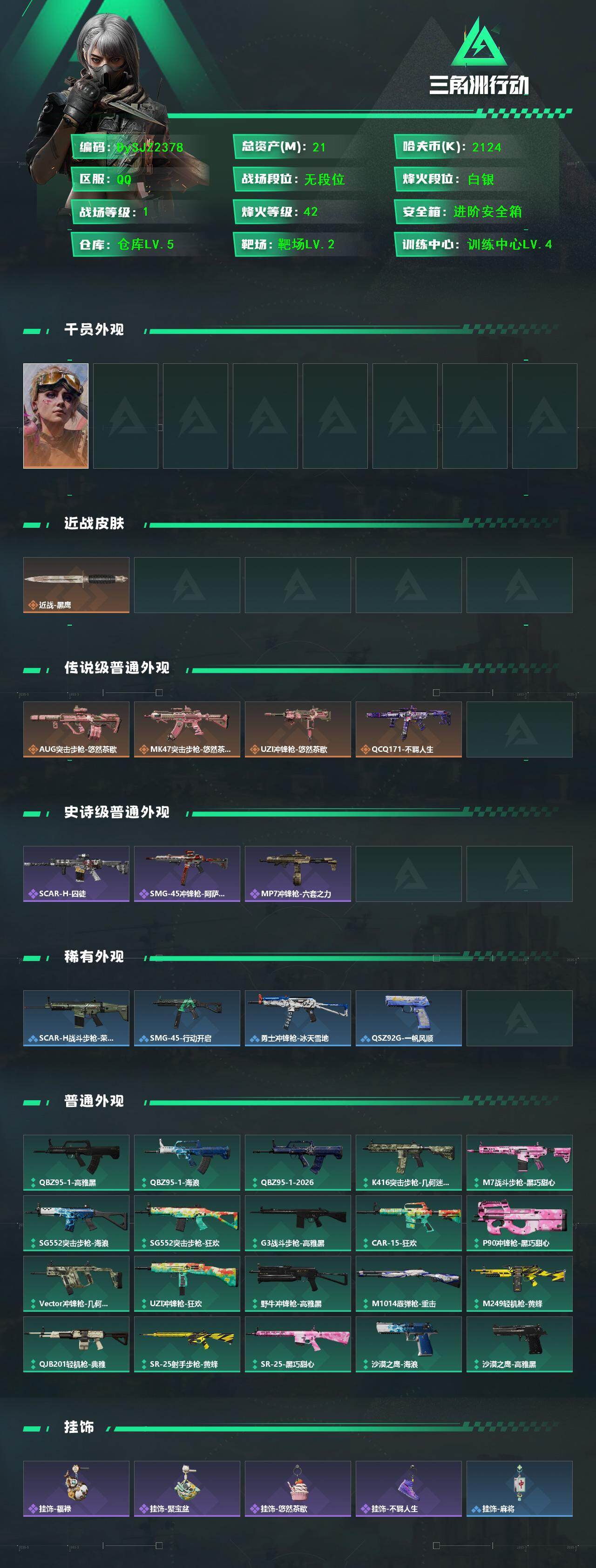 SJZYYT4159857三角洲行动账号详情图2 SJZYYT4159857三角洲行动账号详情图2