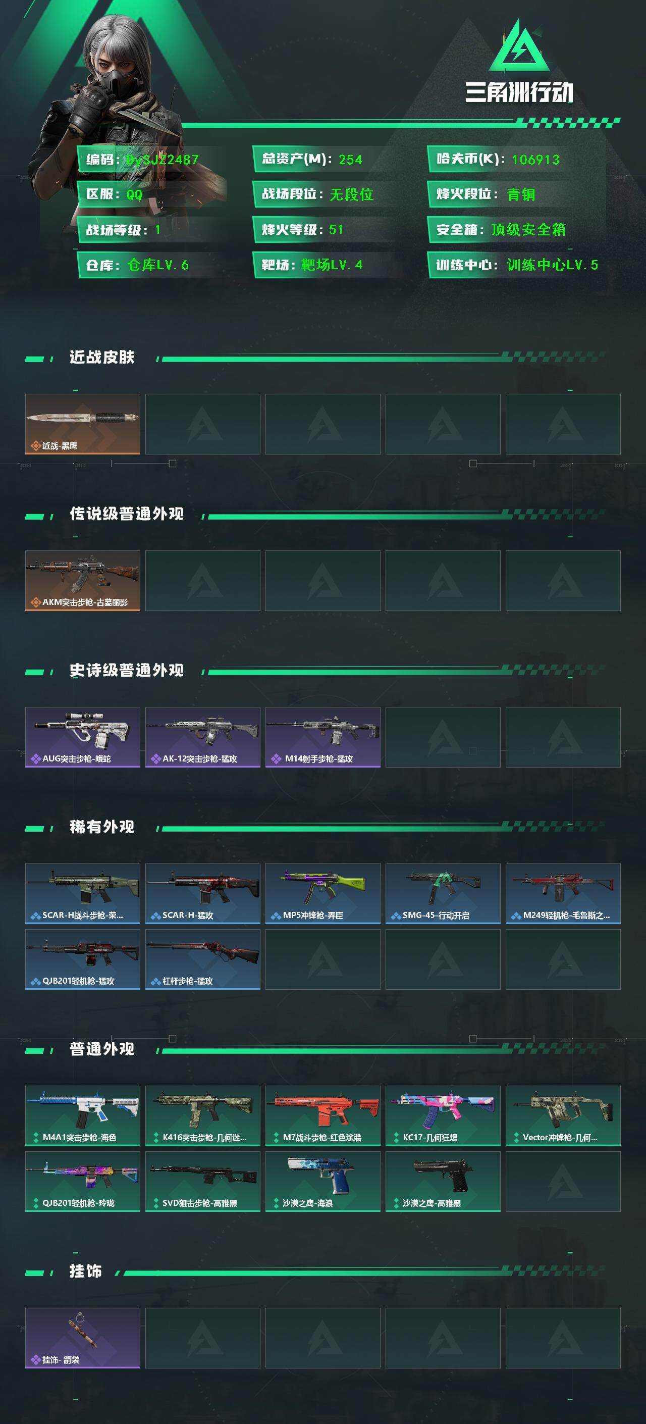 SJZYYT4159927三角洲行动账号详情图2 SJZYYT4159927三角洲行动账号详情图2