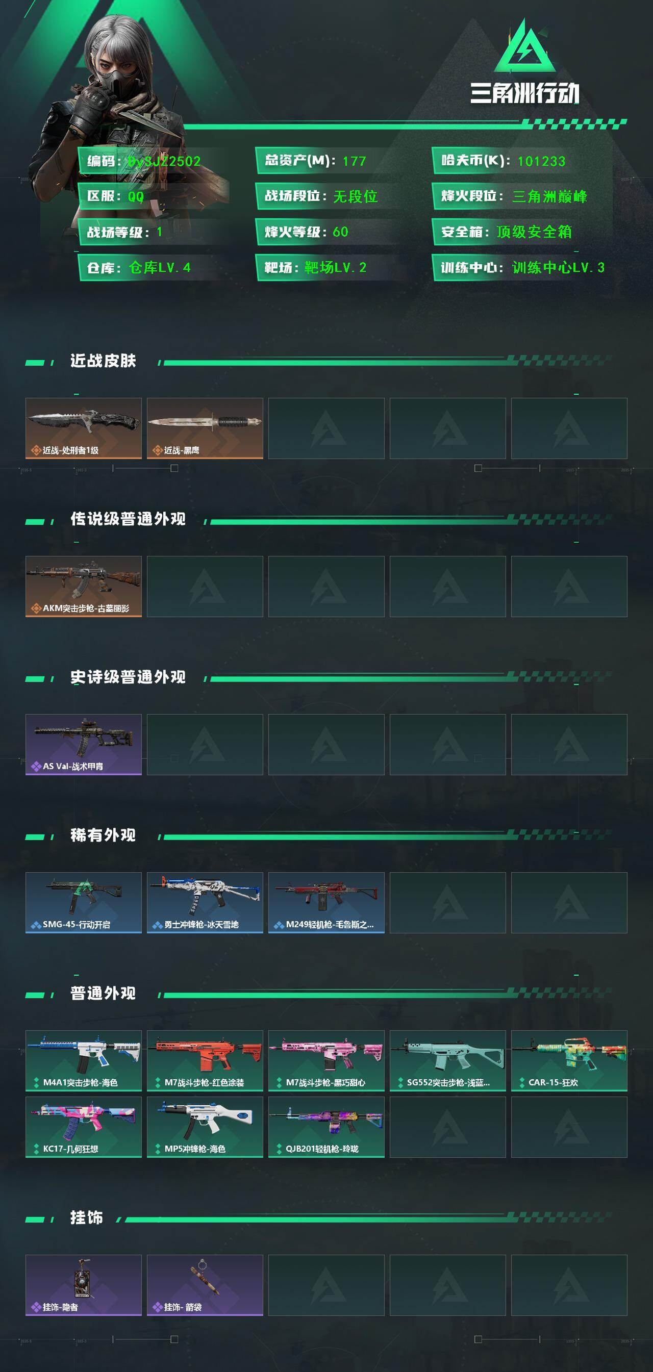 SJZYYT4160039三角洲行动账号详情图2 SJZYYT4160039三角洲行动账号详情图2