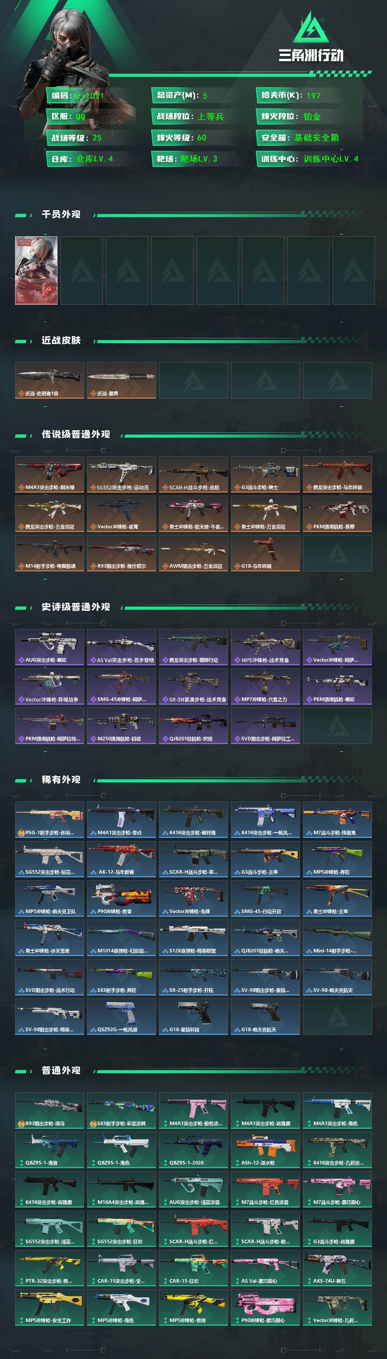 SJZYYT4160546三角洲行动账号详情图2
