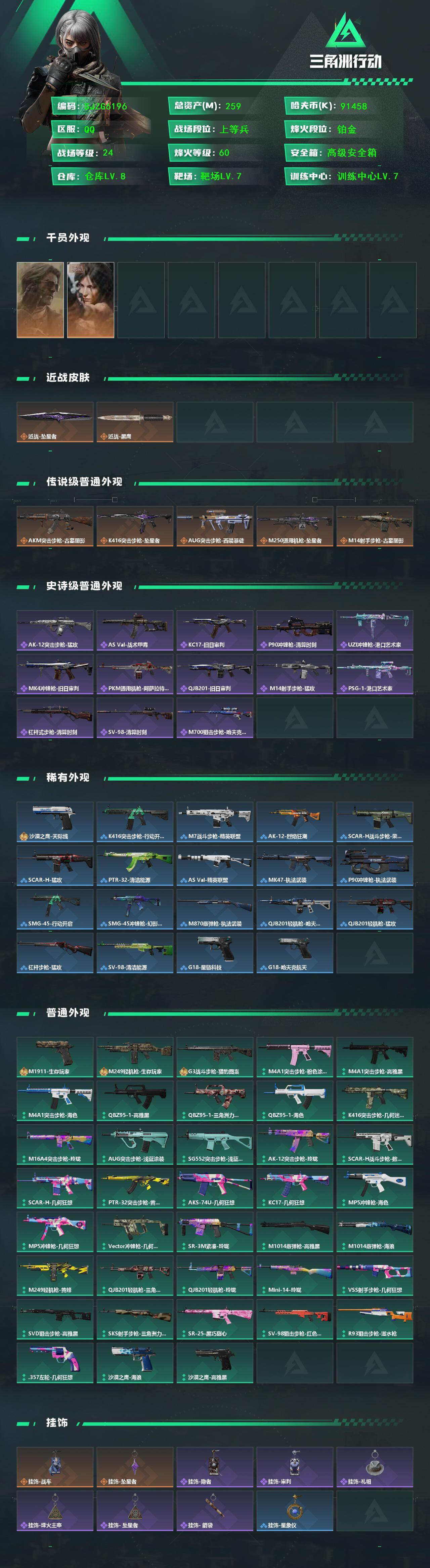 SJZEY4160840三角洲行动账号详情图2 SJZEY4160840三角洲行动账号详情图2