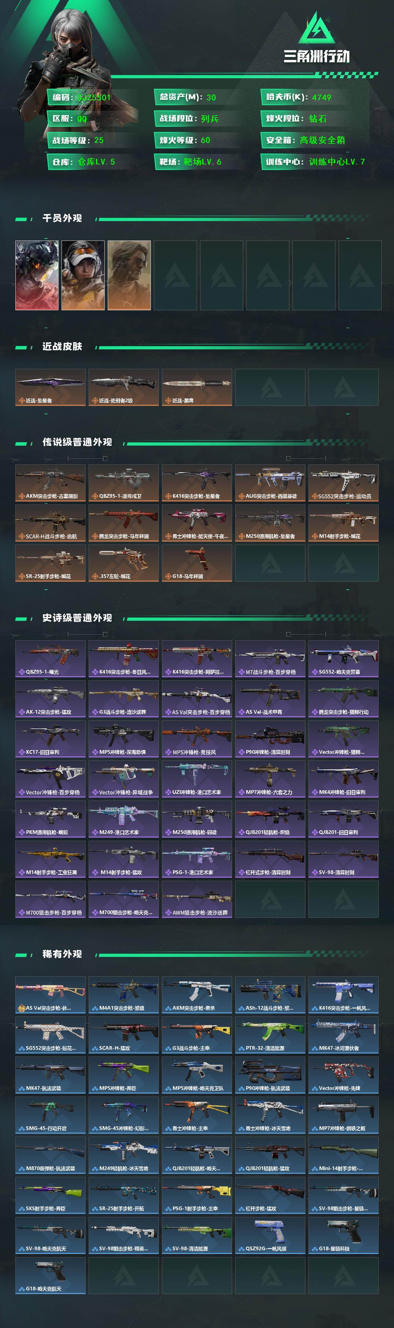 SJZEY4161561三角洲行动账号详情图2 SJZEY4161561三角洲行动账号详情图2