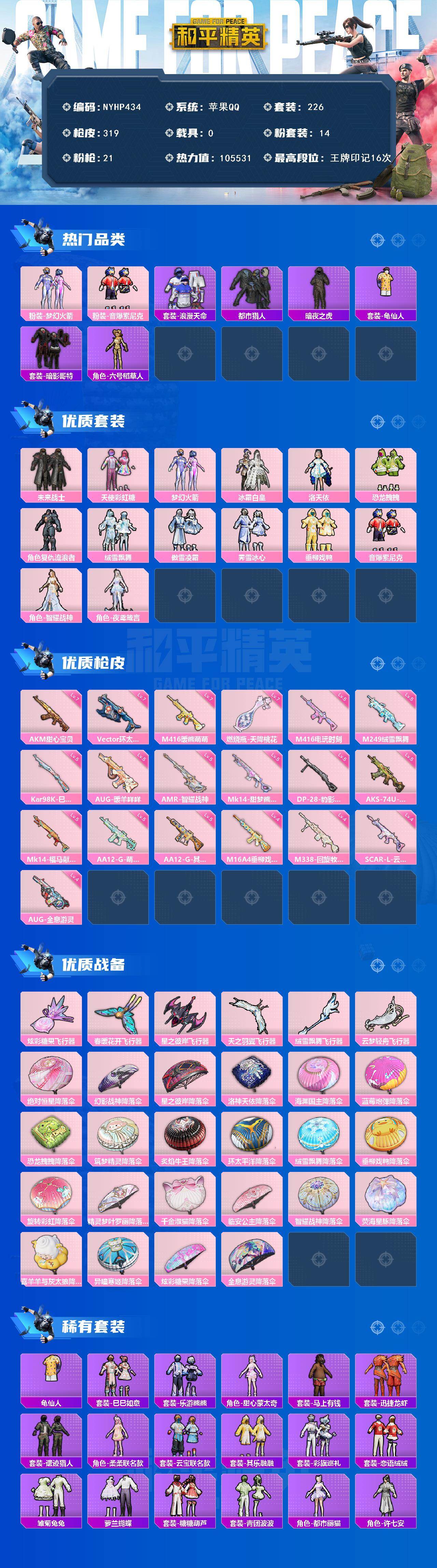 HPLX4254151和平精英账号详情图2