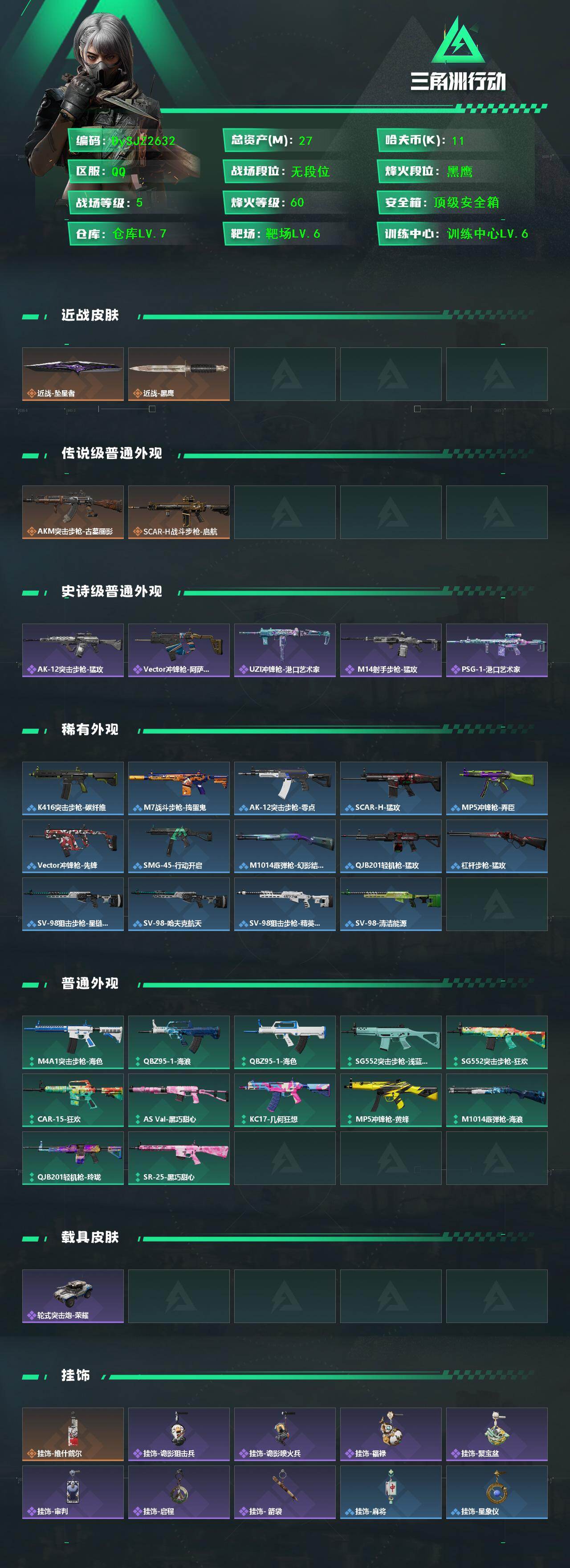 SJZYYT4161989三角洲行动账号详情图2 SJZYYT4161989三角洲行动账号详情图2