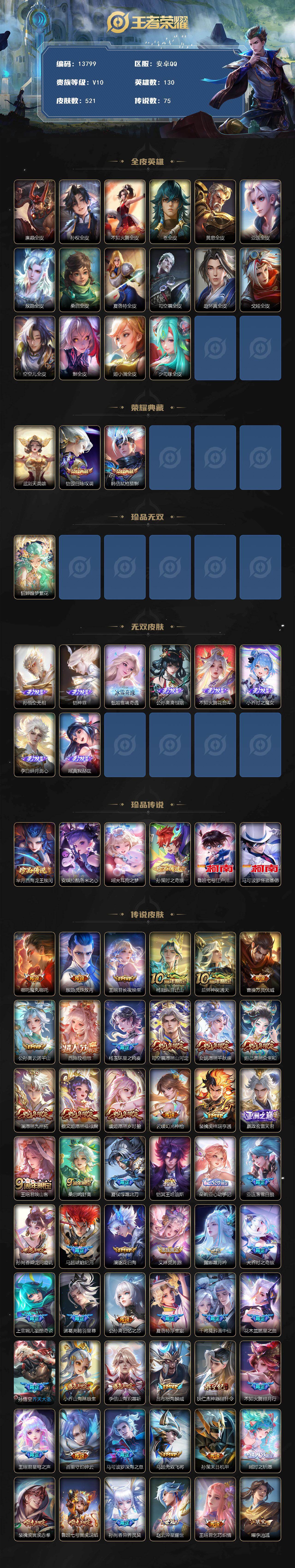 WZEY4428338王者荣耀账号详情图2 WZEY4428338王者荣耀账号详情图2