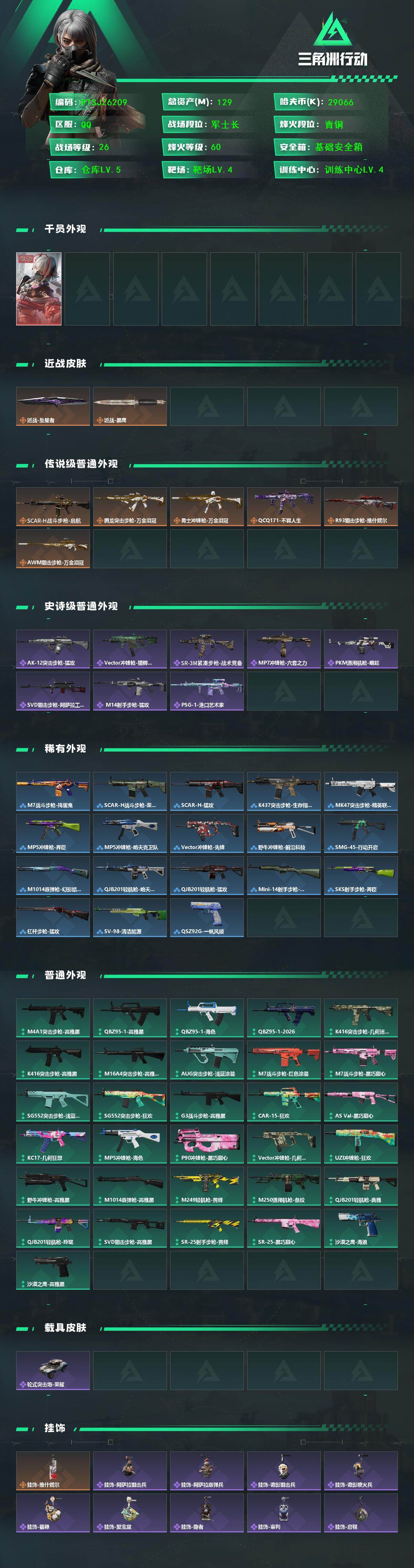 SJZQM4162801三角洲行动账号详情图4 SJZQM4162801三角洲行动账号详情图4