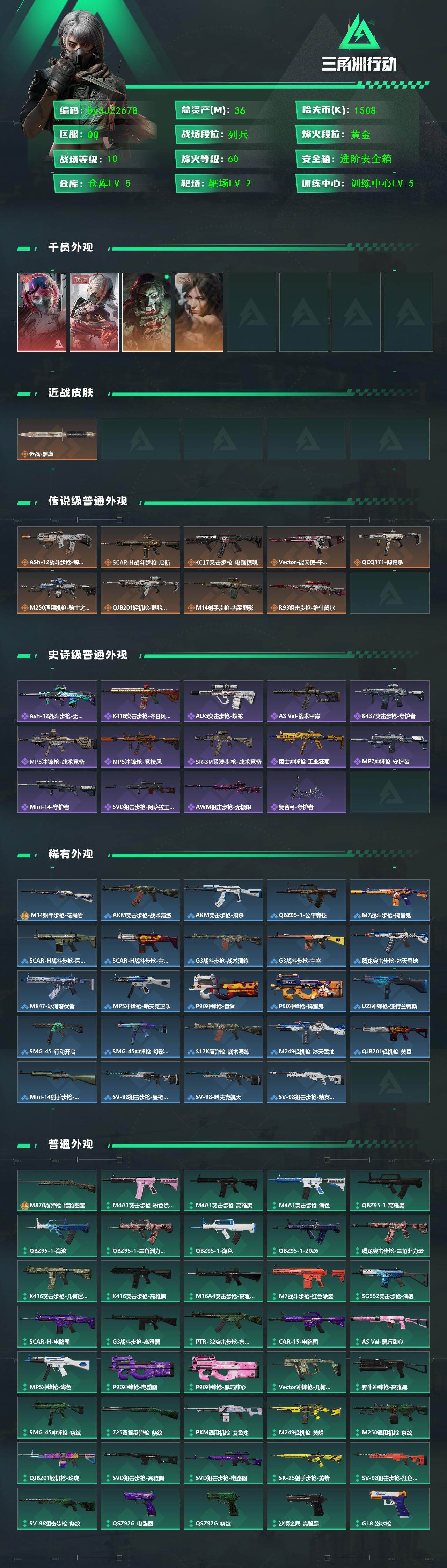 SJZYYT4162212三角洲行动账号详情图2