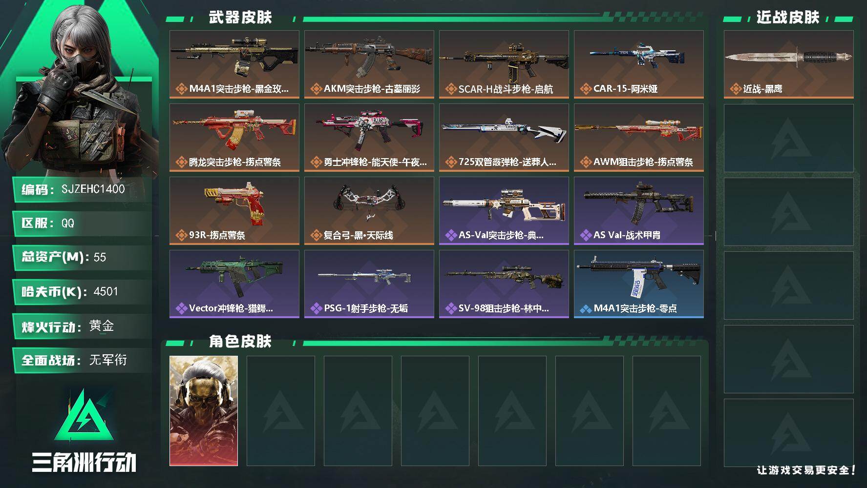 SJZQM4162846三角洲行动账号详情图3