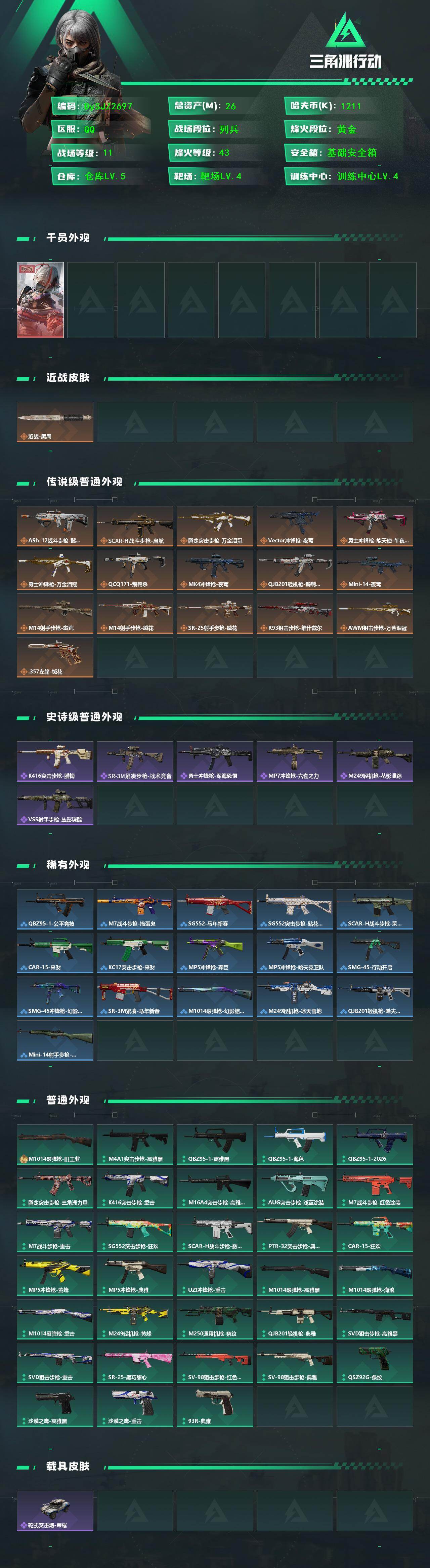 SJZYYT4162982三角洲行动账号详情图2
