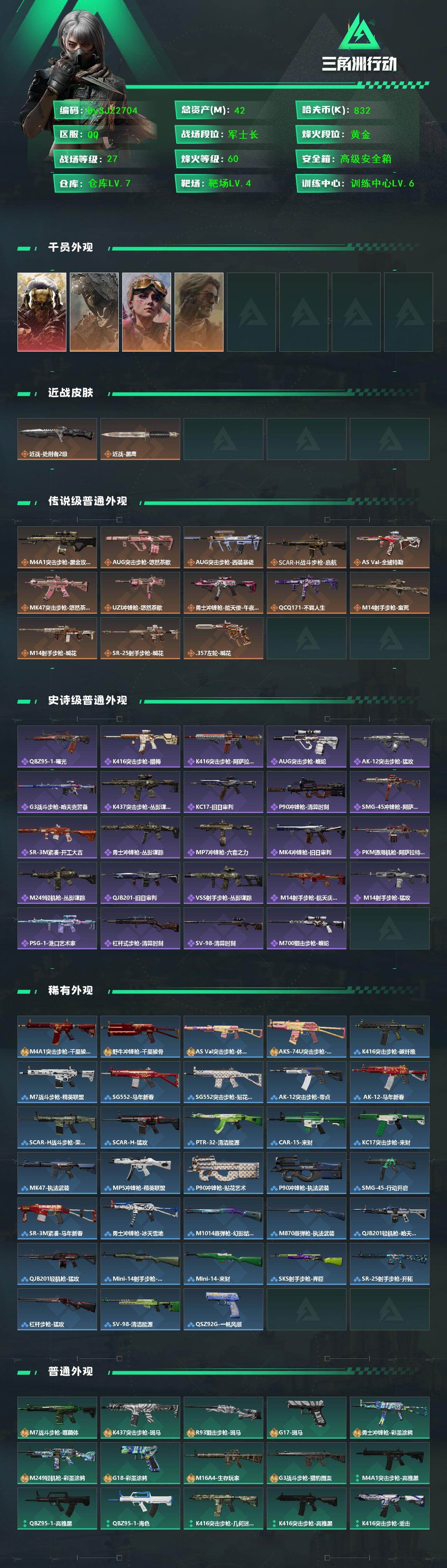 SJZYYT4163023三角洲行动账号详情图2