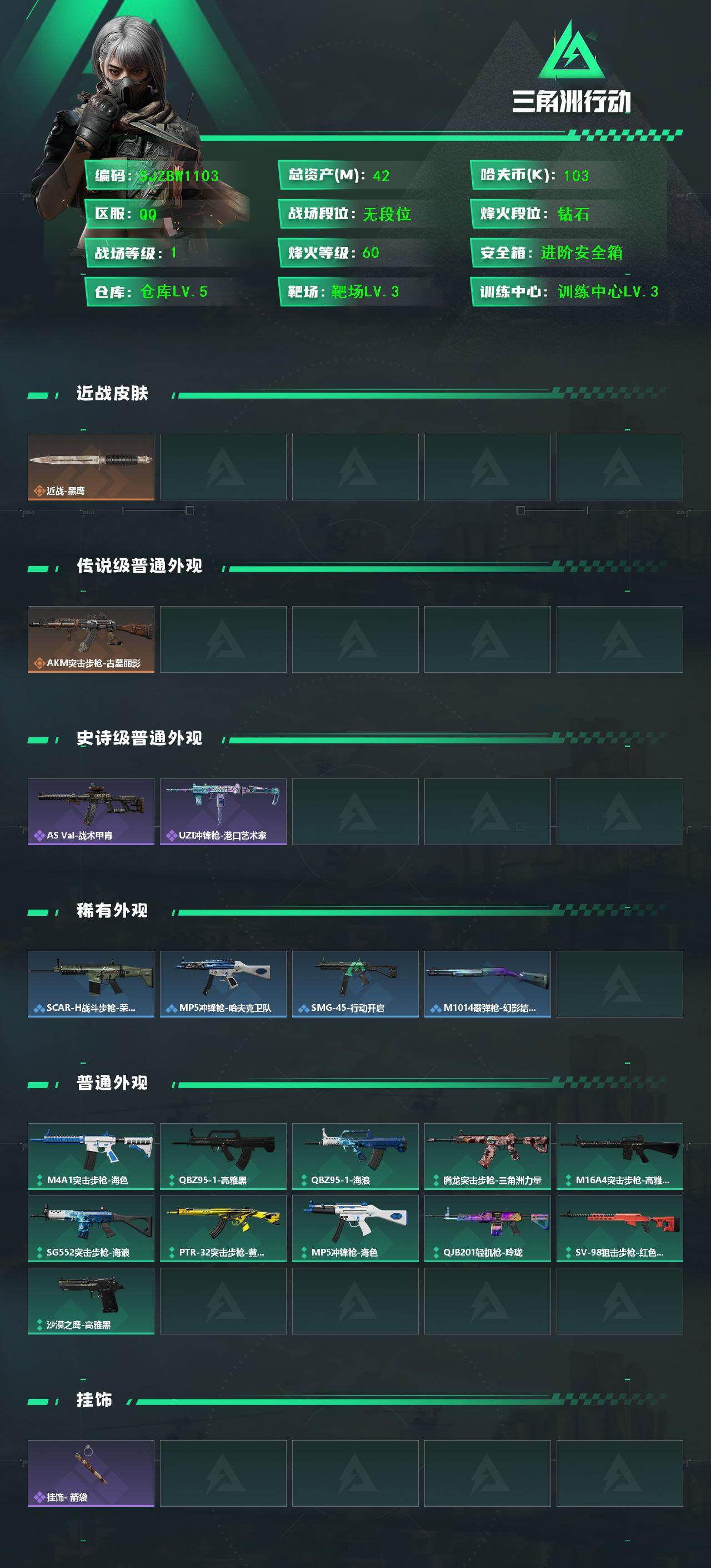 SJZEY4163369三角洲行动账号详情图2 SJZEY4163369三角洲行动账号详情图2