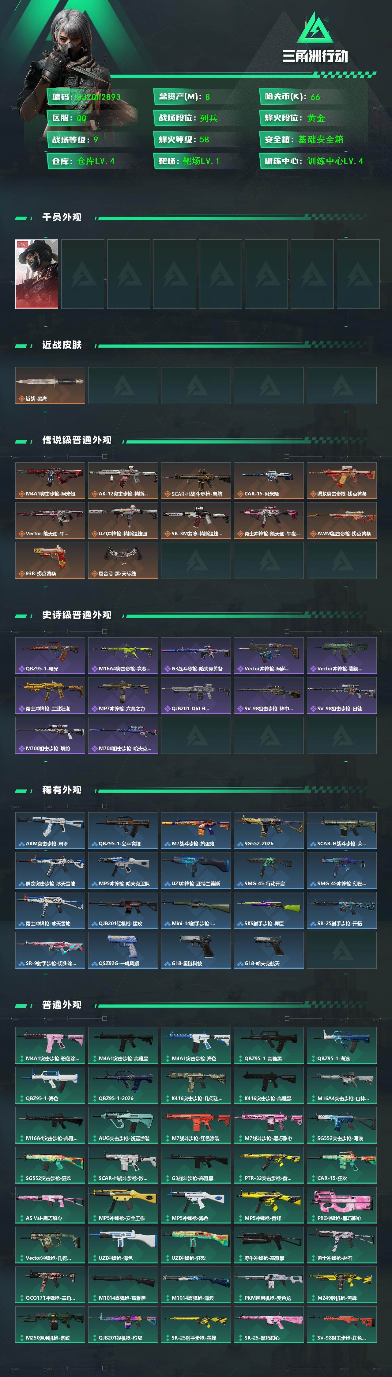 SJZEY4163397三角洲行动账号详情图2 SJZEY4163397三角洲行动账号详情图2
