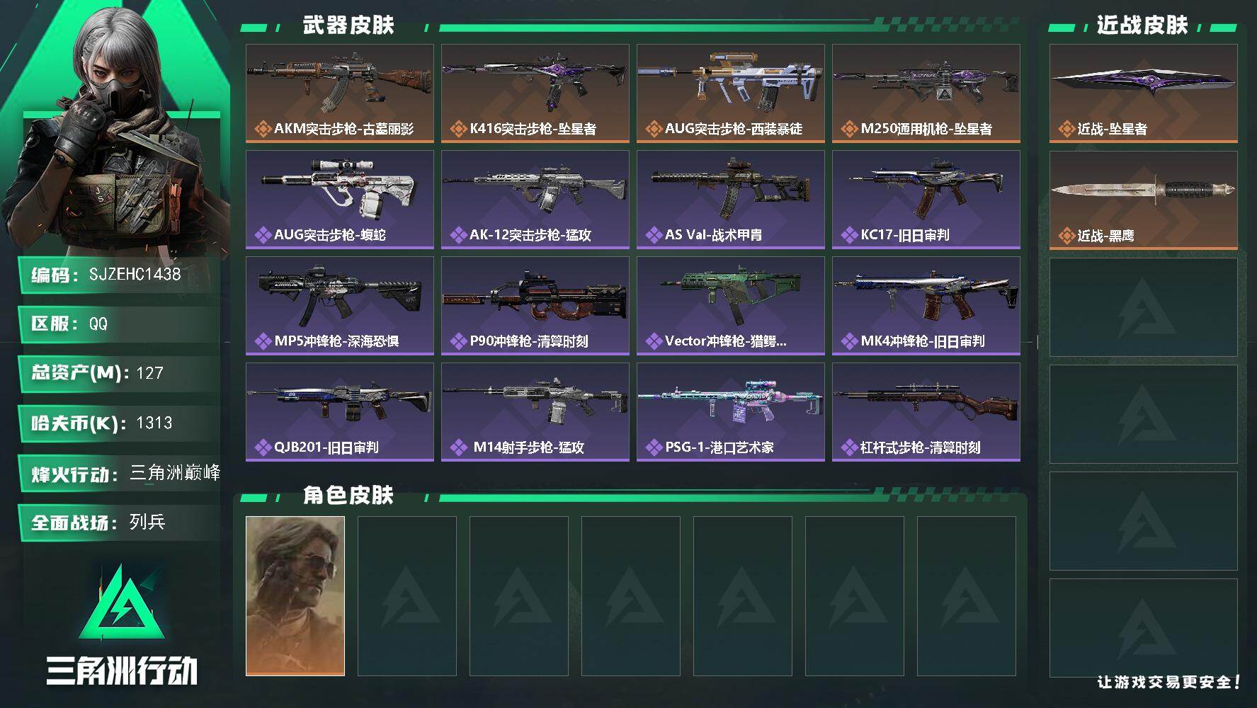 SJZQM4164153三角洲行动账号详情图3 SJZQM4164153三角洲行动账号详情图3