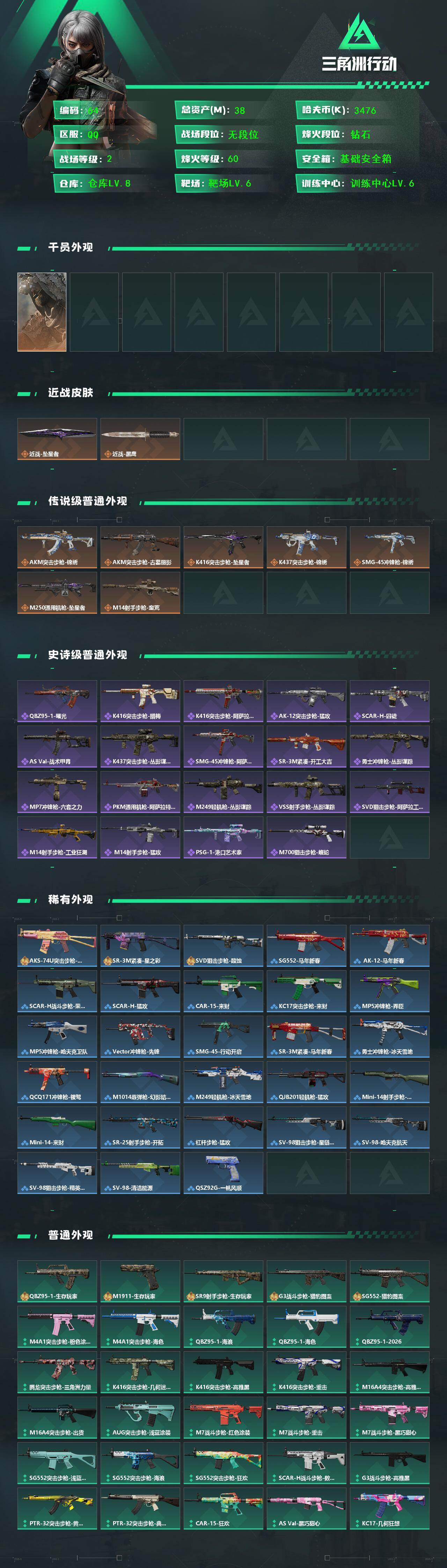 SJZQM4165306三角洲行动账号详情图4 SJZQM4165306三角洲行动账号详情图4
