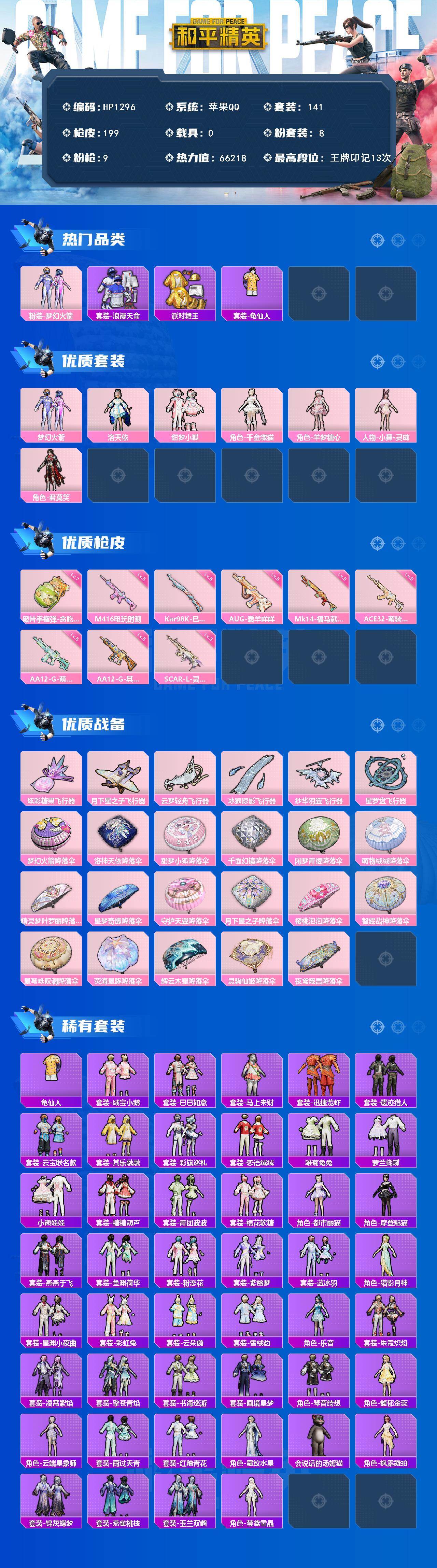 HPLX4260411和平精英账号详情图2
