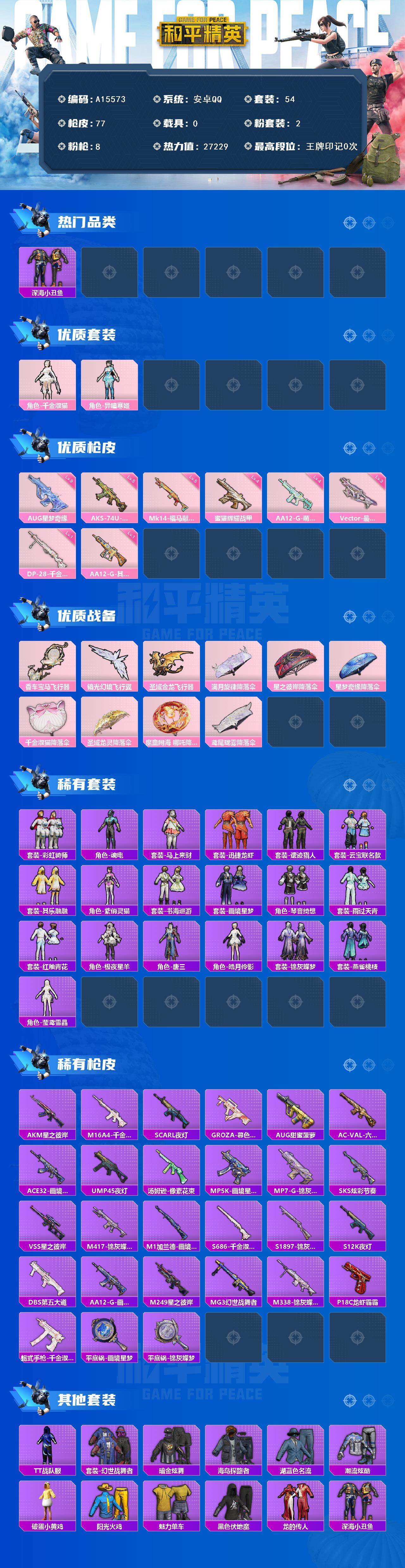 HPEY4262824和平精英账号详情图2