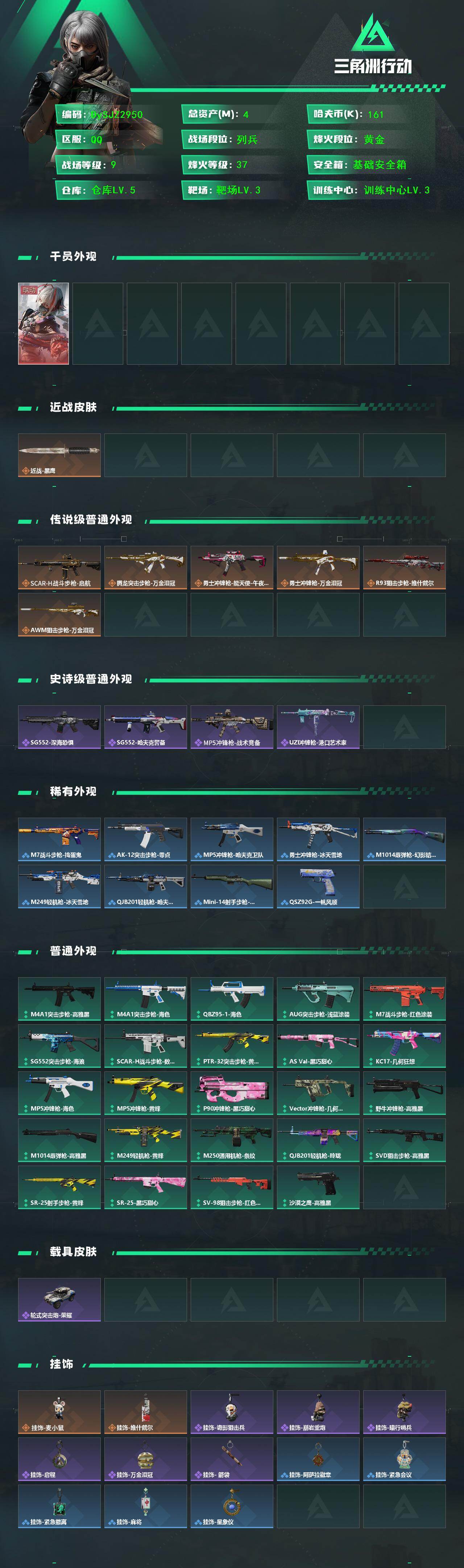 SJZYYT4170004三角洲行动账号详情图2 SJZYYT4170004三角洲行动账号详情图2
