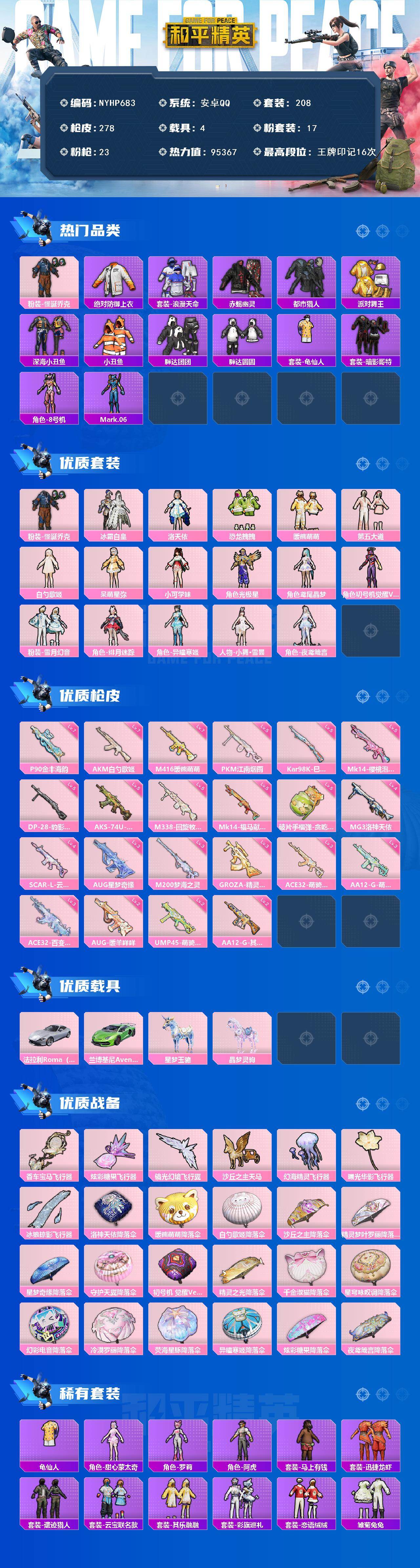 HPLX4262421和平精英账号详情图2
