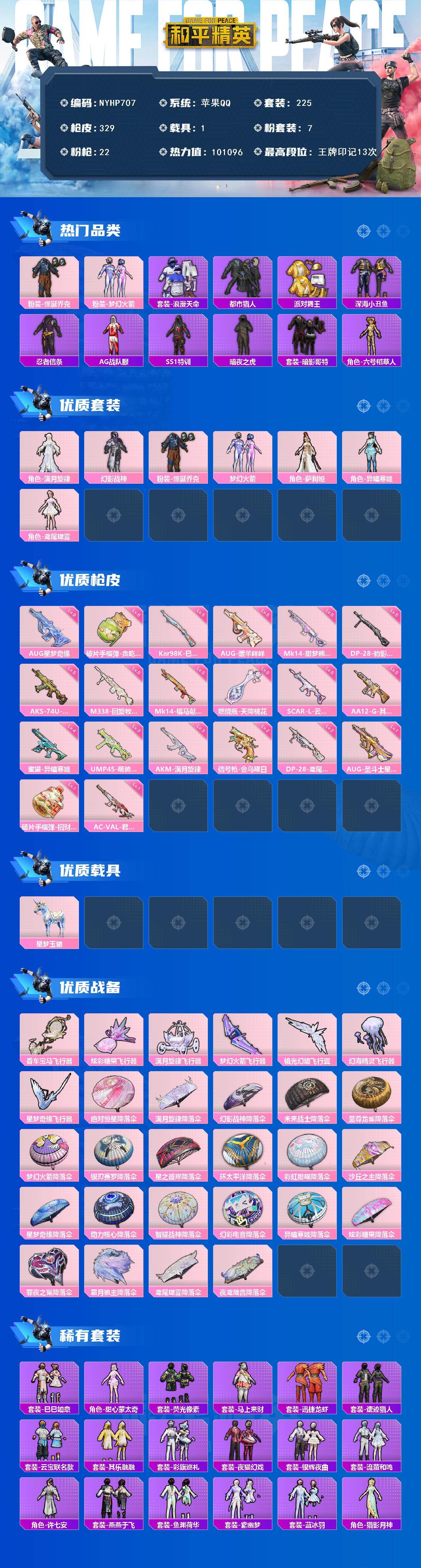 HPLX4263428和平精英账号详情图2