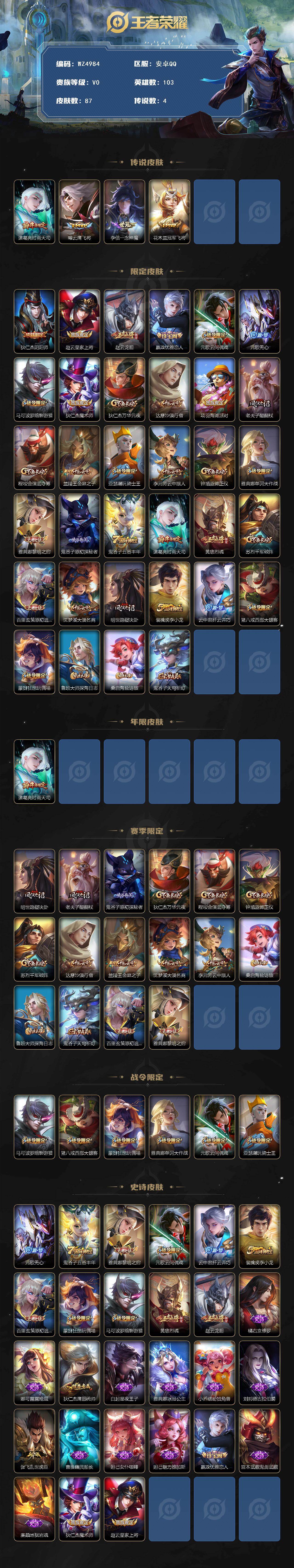 WZEY4441297王者荣耀账号详情图2
