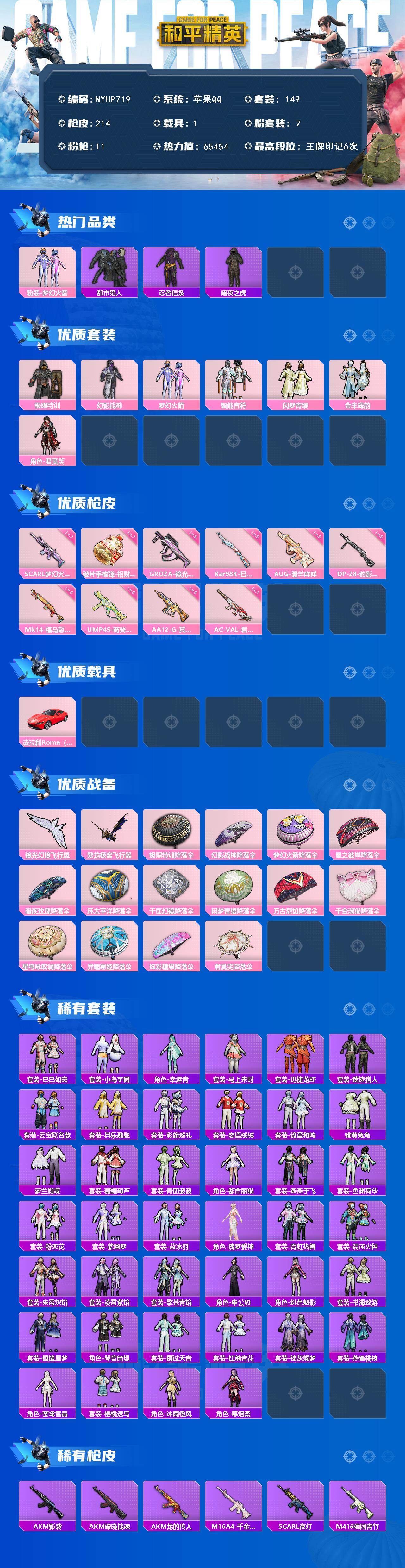 HPLX4266256和平精英账号详情图2