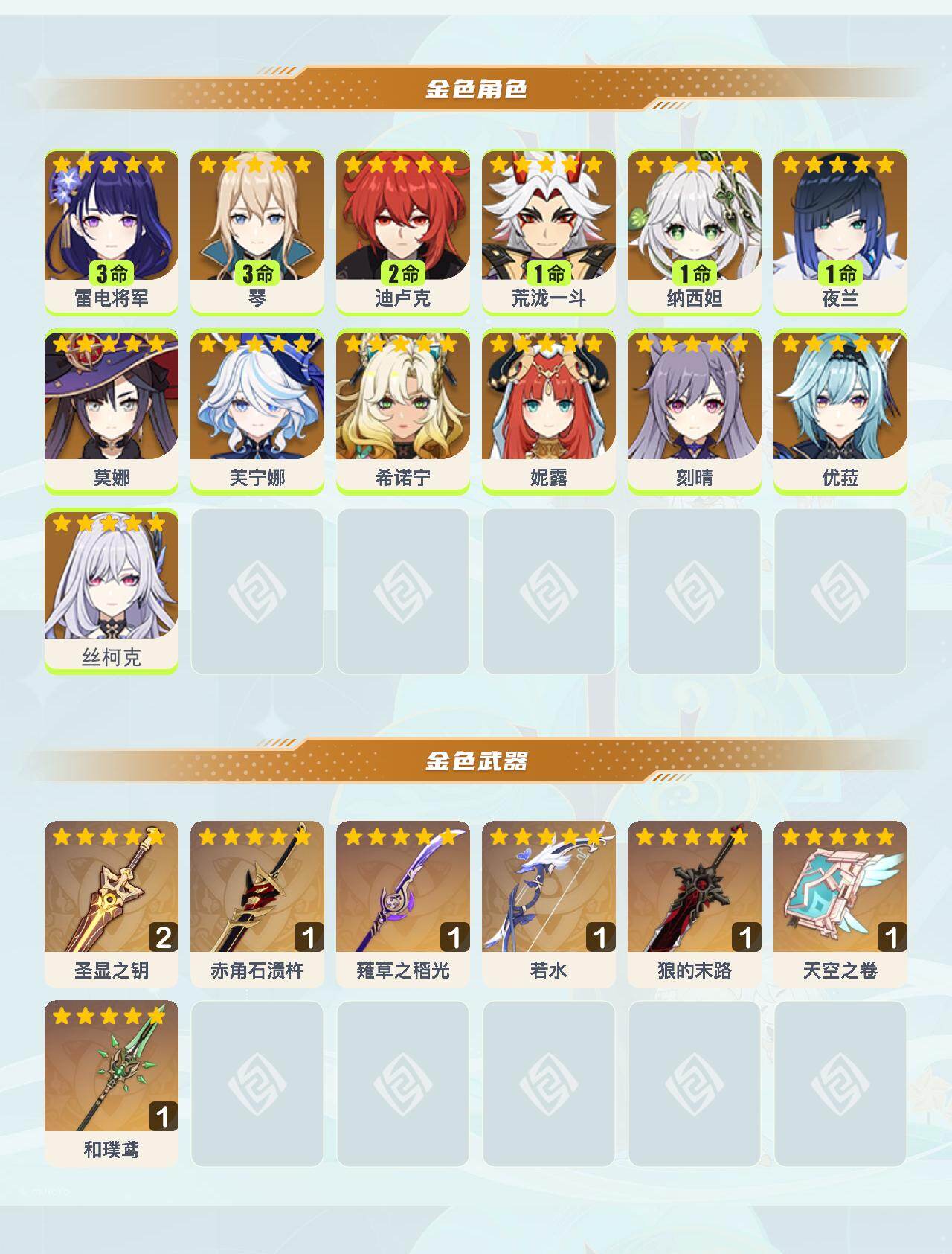 YSEY48017原神账号详情图3