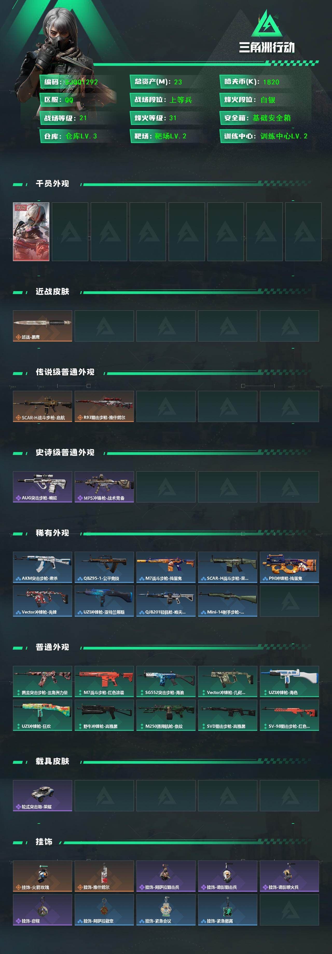 SJZEY4186594三角洲行动账号详情图2 SJZEY4186594三角洲行动账号详情图2