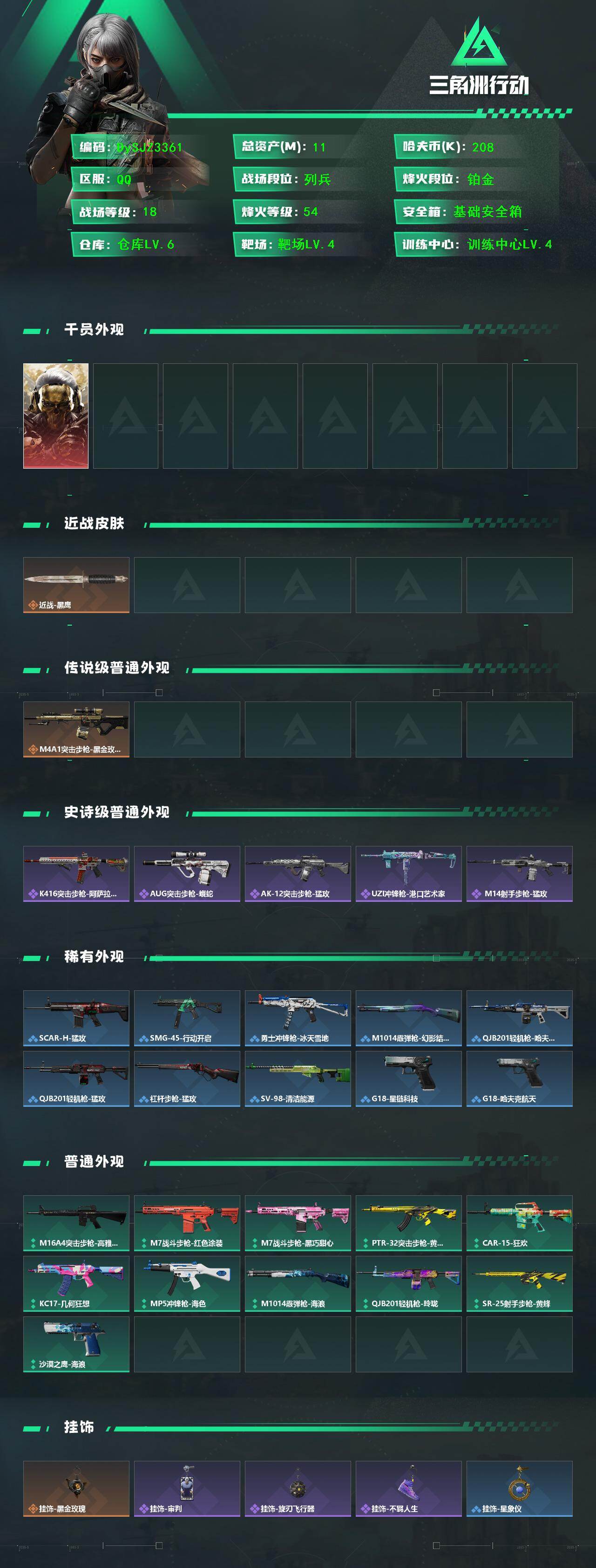 SJZYYT4187385三角洲行动账号详情图2 SJZYYT4187385三角洲行动账号详情图2