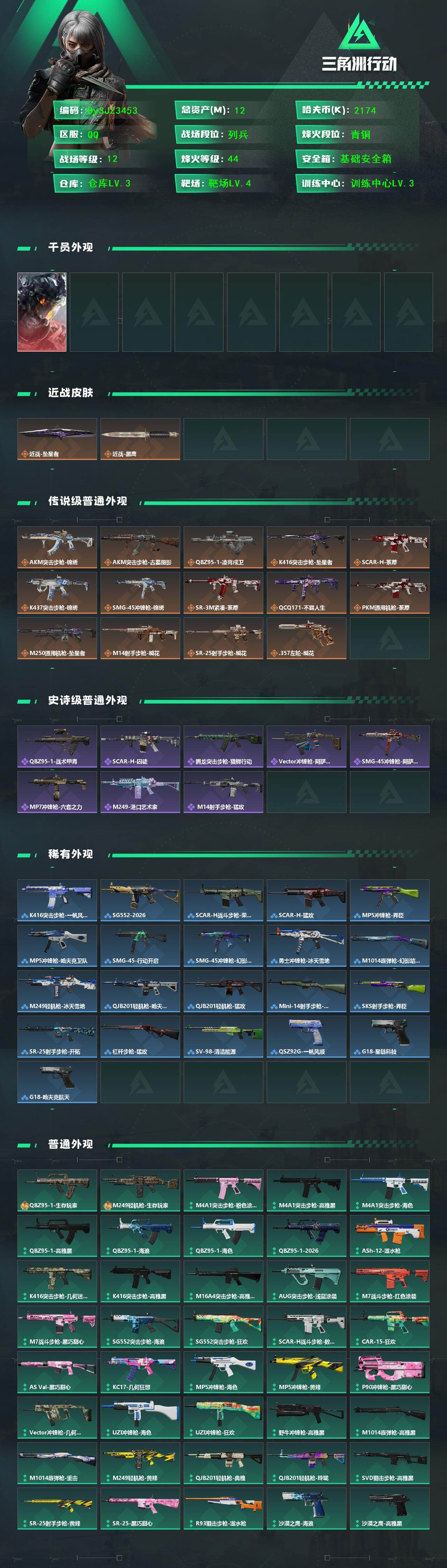 SJZYYT4191128三角洲行动账号详情图2 SJZYYT4191128三角洲行动账号详情图2