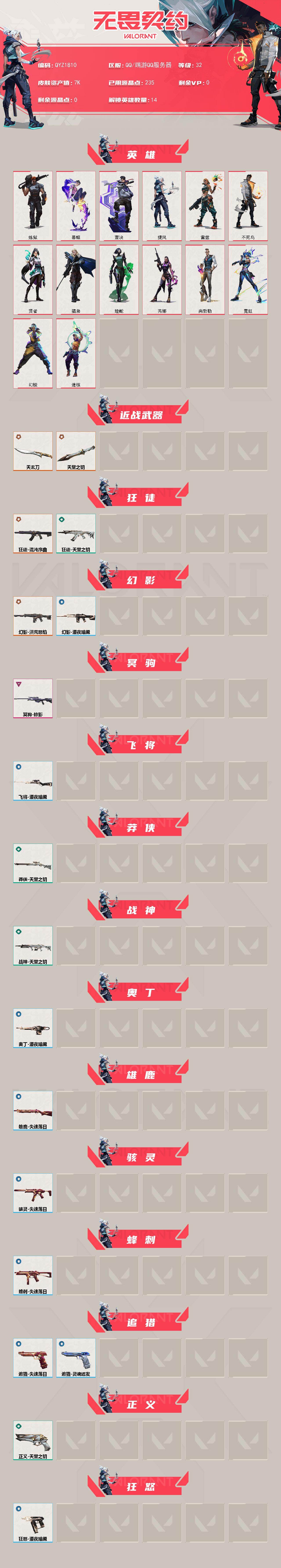 WWQEY474627无畏契约账号详情图2 WWQEY474627无畏契约账号详情图2