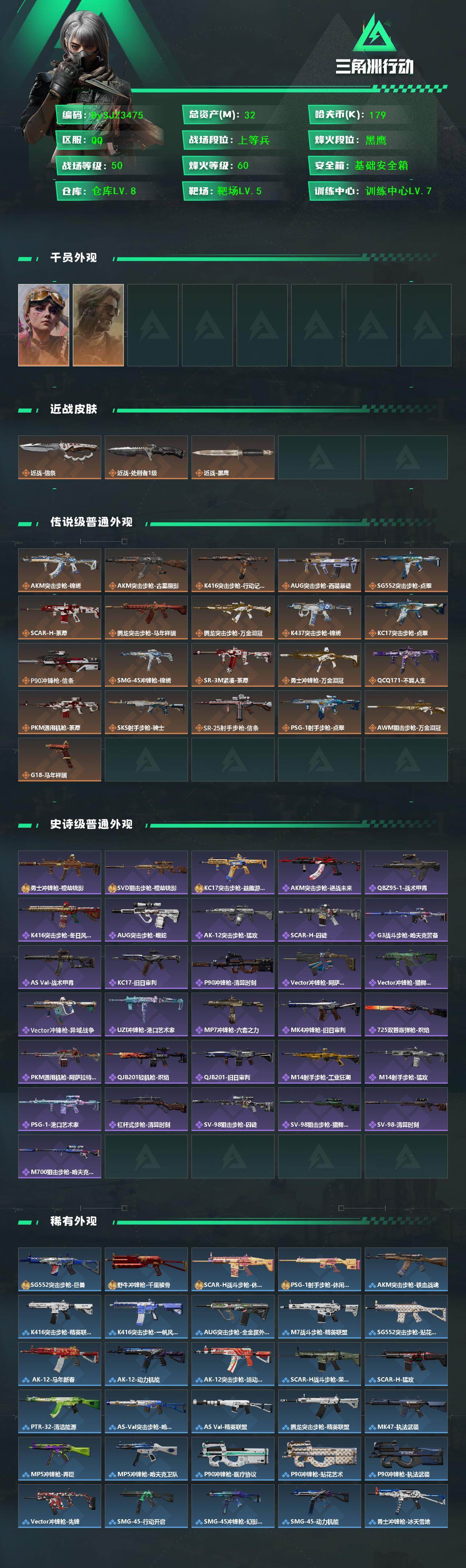 SJZYYT4192528三角洲行动账号详情图2 SJZYYT4192528三角洲行动账号详情图2