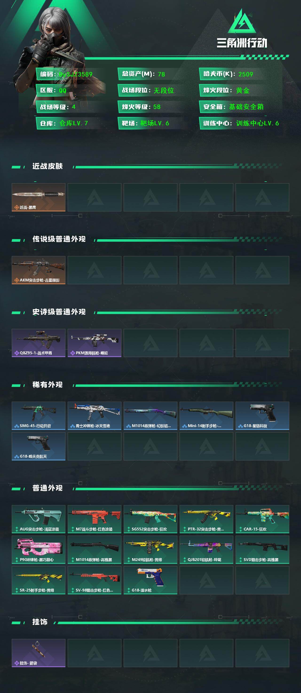 SJZYYT4196600三角洲行动账号详情图2
