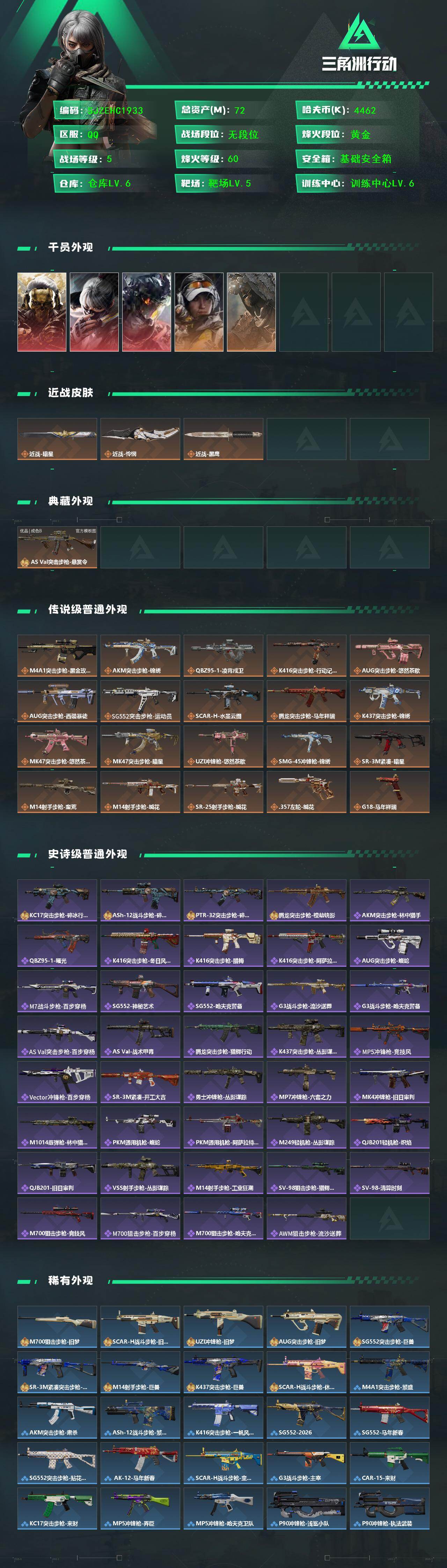 SJZQM4200352三角洲行动账号详情图4 SJZQM4200352三角洲行动账号详情图4