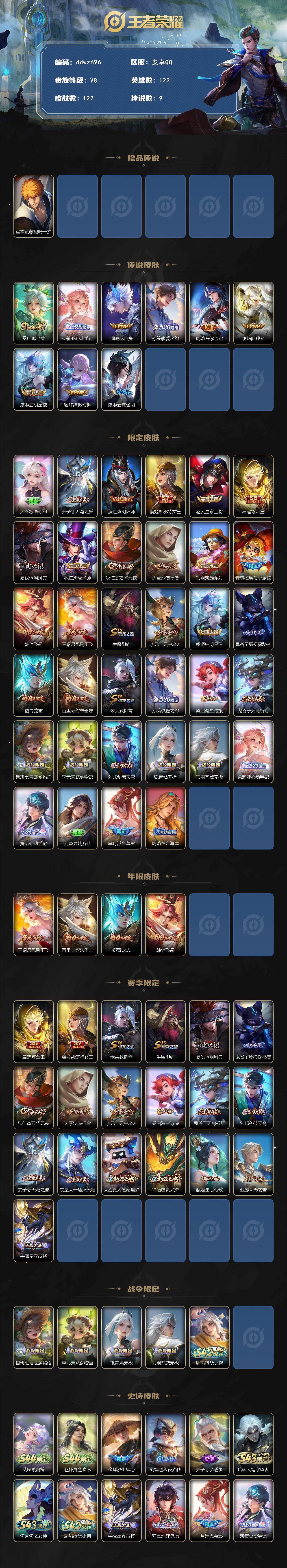 WZYYT4505341王者荣耀账号详情图2